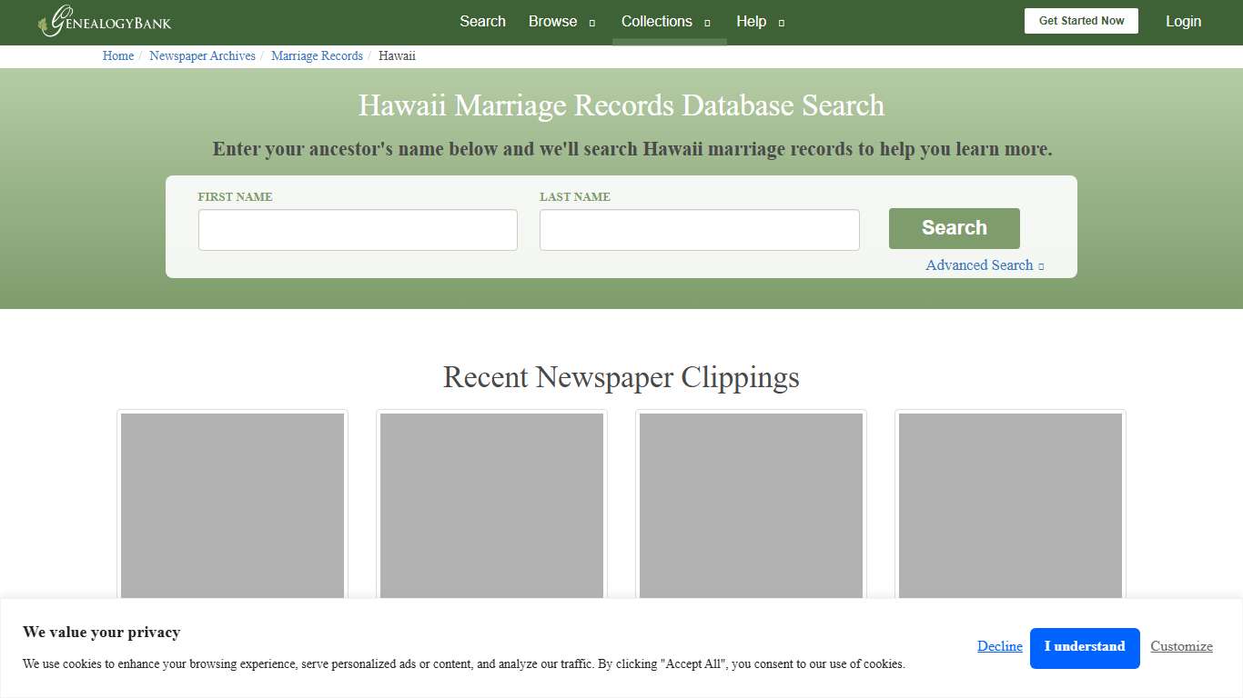 Public Marriage Records in Hawaii | GenealogyBank